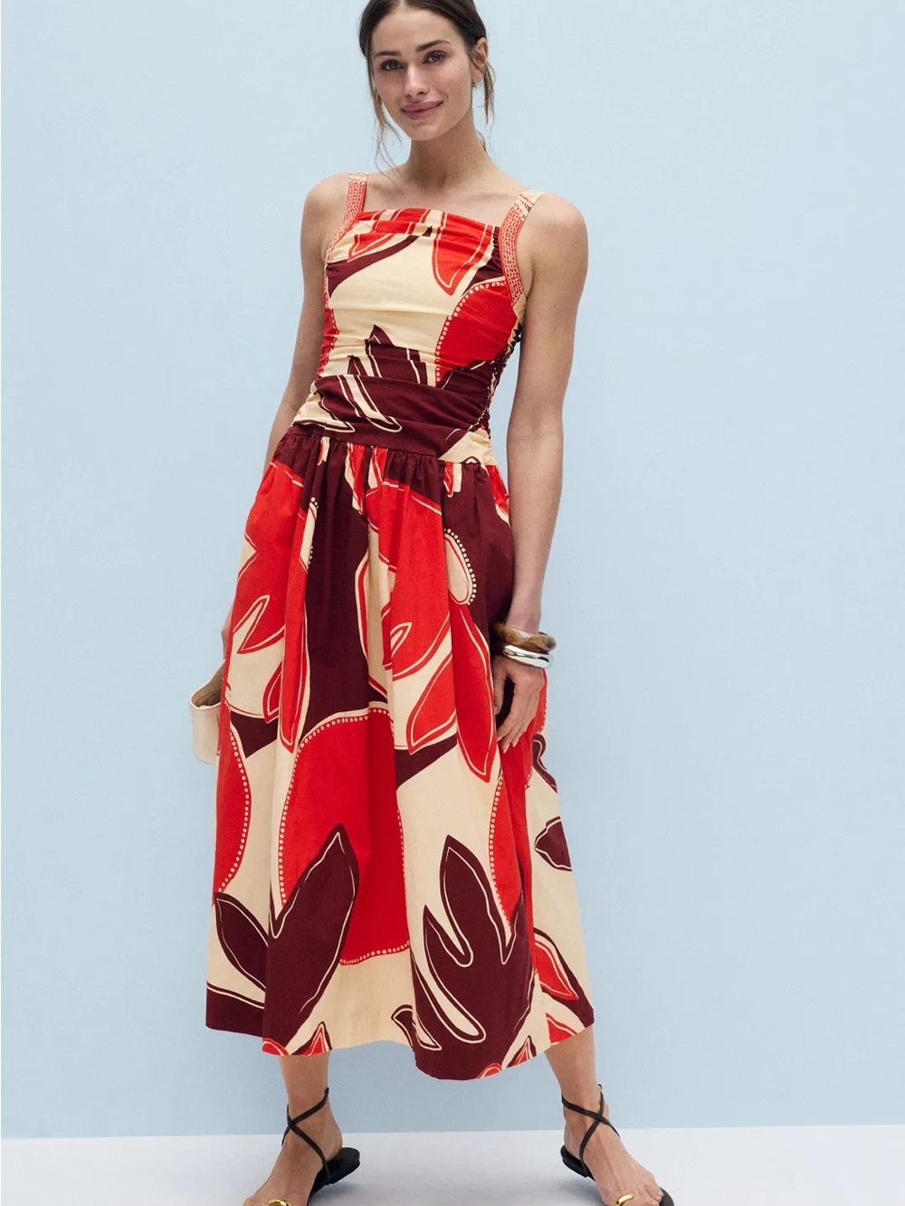 NWT MON RENN Sundrop Palms Midi Dress